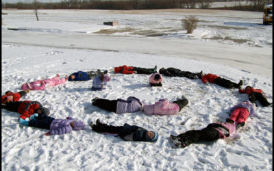 Snow smileys warm the heart