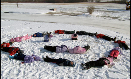 Snow smileys warm the heart